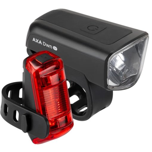 Produktbild von AXA Dwn 50 Frontleuchte + Dwn E-RS Rücklicht Set - schwarz