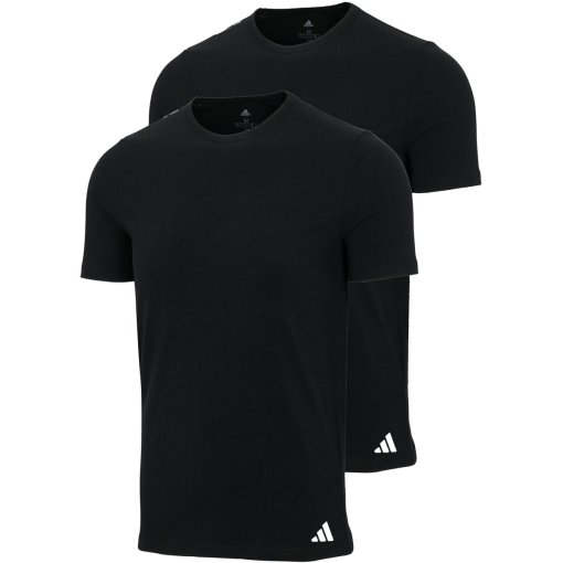 Foto de adidas Sports Underwear Camiseta de Manga Corta Hombre - Active Flex Cotton Crew Neck - Pack de 2 - 000 negro
