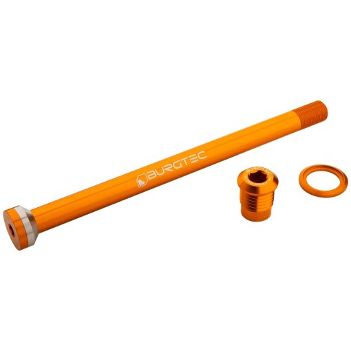 Photo produit de Burgtec Axe Traversant - arrière | 12x148mm Boost | 175mm | pour Propain - iron bro orange