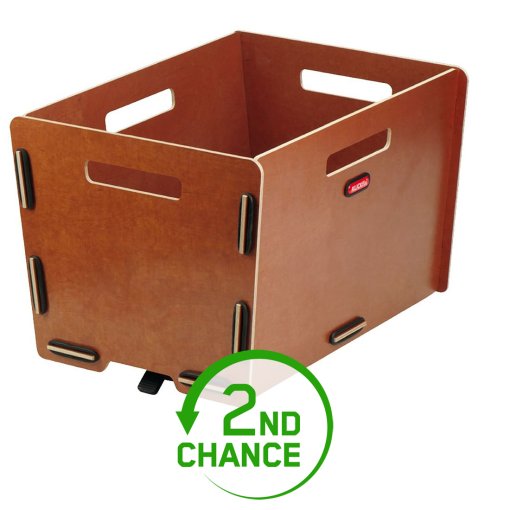 Image of KLICKfix Radkiste Cargo KorbKlip 0328NK Wooden Bicycle Basket - 29L - natura - 2nd Choice