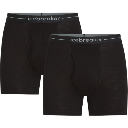 Productfoto van Icebreaker Merino 150 Anatomica Boxershorts met gulp voor heren – set van 2 - Black