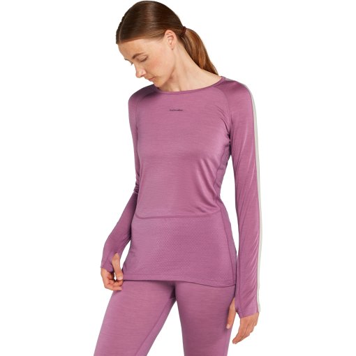 Immagine prodotto da Icebreaker Canottiera a Maniche Lunghe Donna - 125 ZoneKnit™ Merino - Deco/Ashen