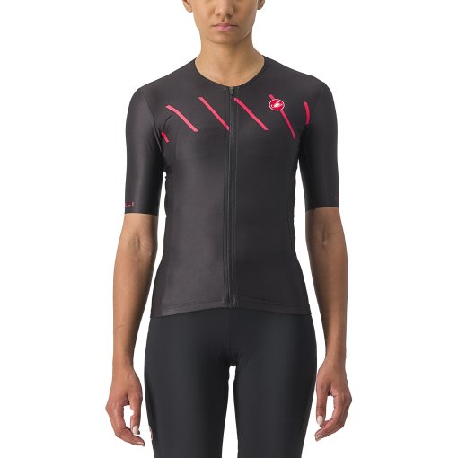Foto de Castelli Maillot de Manga Corta Mujer - Free Speed 2 Race - black/hibiscus 181