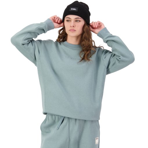 Picture of Mons Royale Verdant Merino Organic Cotton Crew Unisex - storm blue