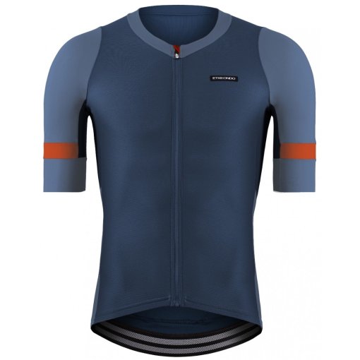 Foto de Etxeondo Maillot de Manga Corta Hombre - Mendi - Azul/Naranja