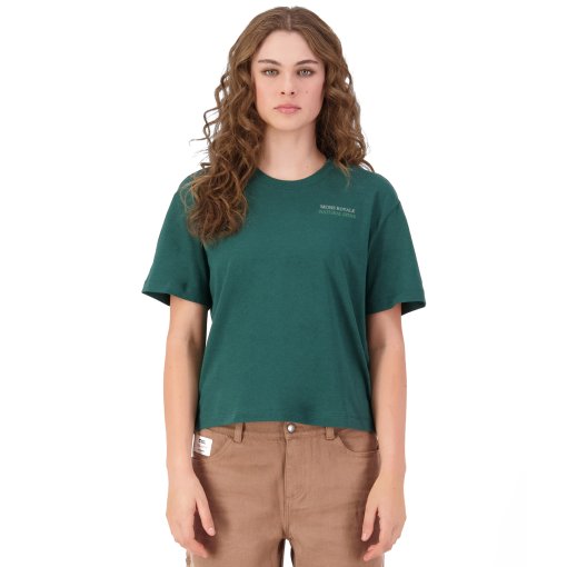 Picture of Mons Royale Yonder Merino Organic Cotton T-Shirt Women - dark pine