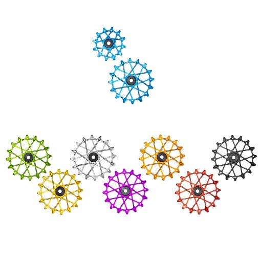 Immagine prodotto da Garbaruk Derailleur Pulleys for SRAM 11/12-speed Rear Derailleurs with Garbaruk Cage (Pair) - 12T + 16T