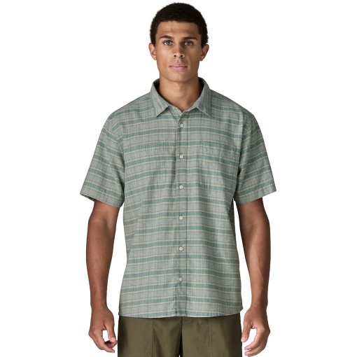 Photo produit de Patagonia Back Step Chemise à manches courtes pour hommes - Stroll: Blue Sage