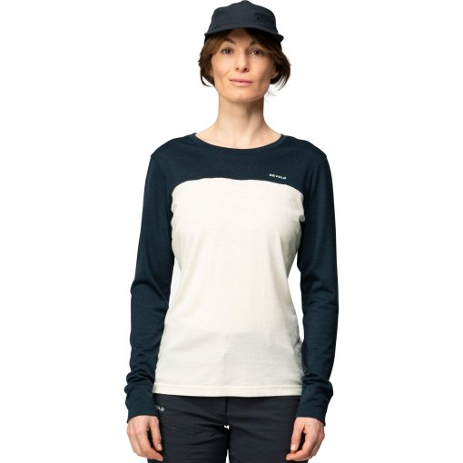 Immagine prodotto da Devold Maglia a Maniche Lunghe Donna - Classic Linear - 001B White/Ink