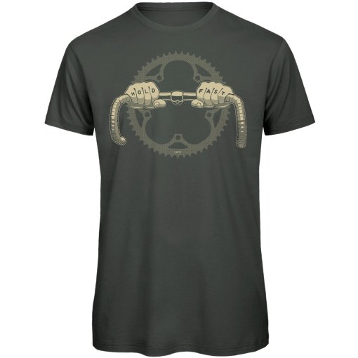 Foto de RTTshirts Camiseta Ciclismo Hombre - Hold Fast - gris oscuro