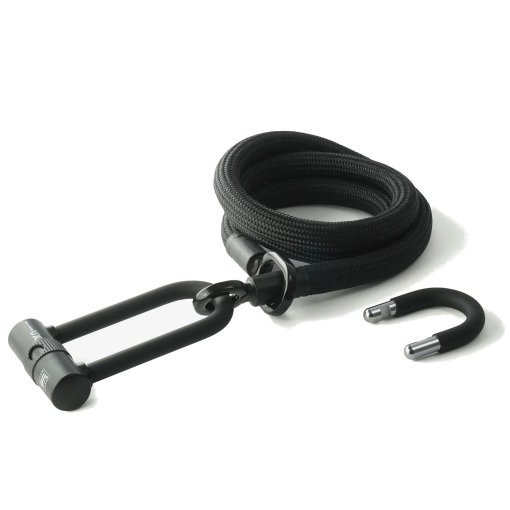 Foto de tex–lock Candado Cable - eyelet incl. U/X-Lock - 160 cm - onyx black