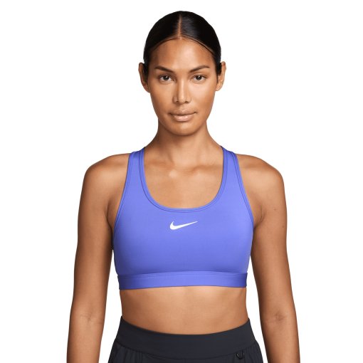 Zdjęcie: Nike Swoosh Medium Support Biustonosz sportowy z wyściółką Damskie - sapphire/white DX6821-570
