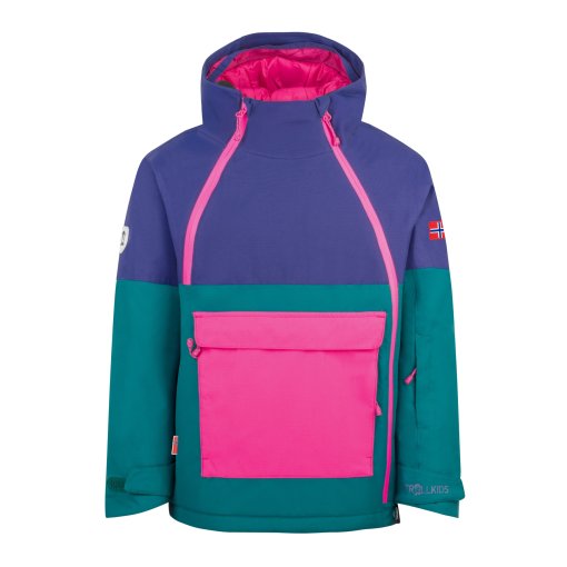 Foto de Trollkids Chaqueta Niño - Eikedalen - Midnight Petrol/Deep Violet/Dark Pink
