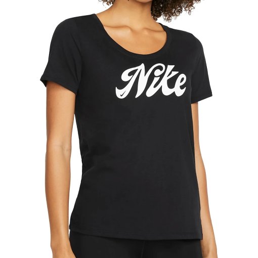 Photo produit de Nike T-Shirt Femme - Dri-FIT Script - noir FD2986-010