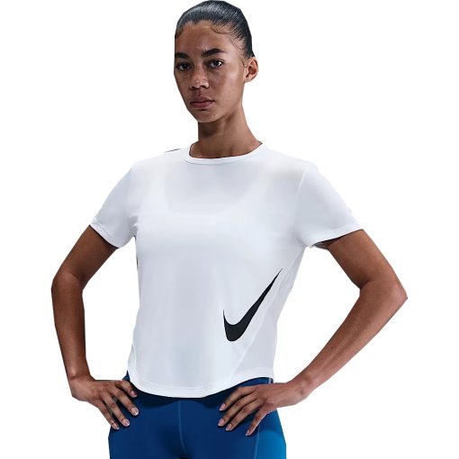 Foto de Nike Camiseta Mujer - Tempo Swoosh HBR Dri-Fit - blanco/negro HV2772-100