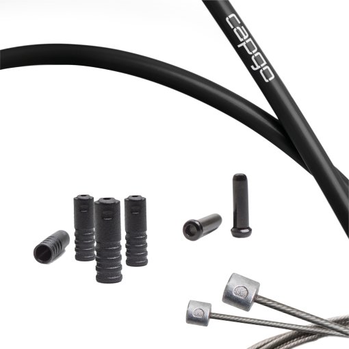 Immagine prodotto da capgo Kit di Cavo di Cambio - Blue Line ECO | Double (2x) | MTB/Road (Shimano/SRAM) - nero