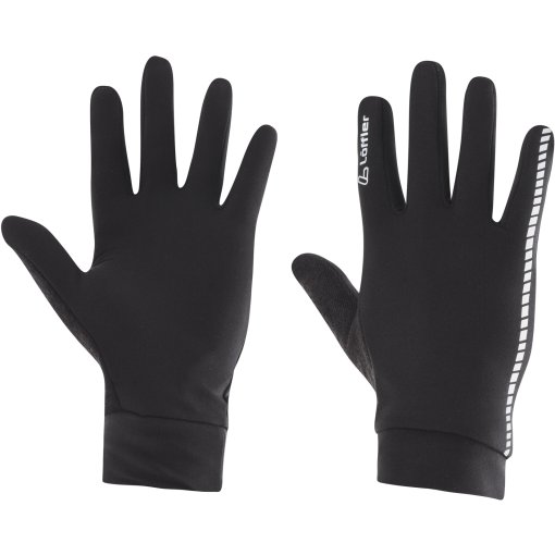 Guanti Softshell Antivento Löffler Velox – Modello Uomo/Donna, Colore Nero – Tecnologia WindBlock, Traspiranti, Termici, Con Palmo Rinforzato E Chiusura In Velcro – Ideali Per Sport Invernali