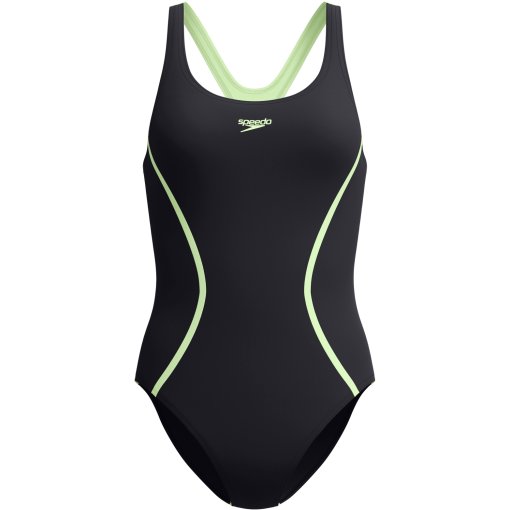 Picture of Speedo Solid Splice Medalist Swimsuit Women - anthracite/pale clover