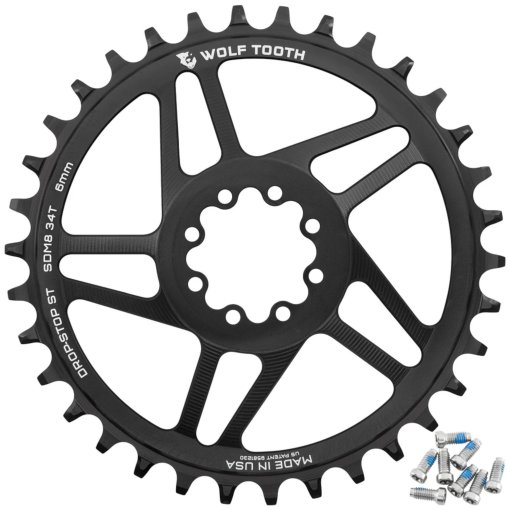 Produktbild von Wolf Tooth Kettenblatt - SRAM 8-Bolt | Boost - Drop-Stop ST | Offset 6mm