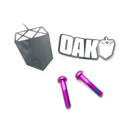 Foto de OAK Components Juego de tornillos para Matchmaker - Titanio | M5x25 | 2 piezas - morado