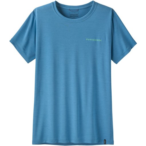 Productfoto van Patagonia Cap Cool Daily t-shirt dames - Mother Rays - Shore Blue - Light Shore Blue X-Dye