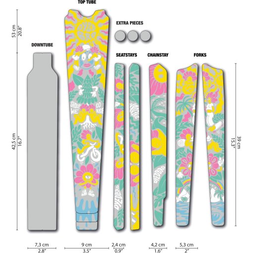 Immagine prodotto da DYEDBRO Gravel Kit Protezione Telaio VICTOR BROSSEAUD AS - color opaco