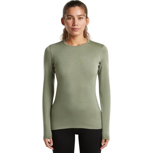Foto de Icebreaker Merino 260 Tech Camiseta térmica de manga larga con cuello redondo para mujer - Lichen
