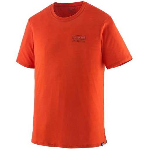 Bild von Patagonia Capilene Cool Merino Graphic T-Shirt Herren - Fitz Roy Strata: Pollinator Orange