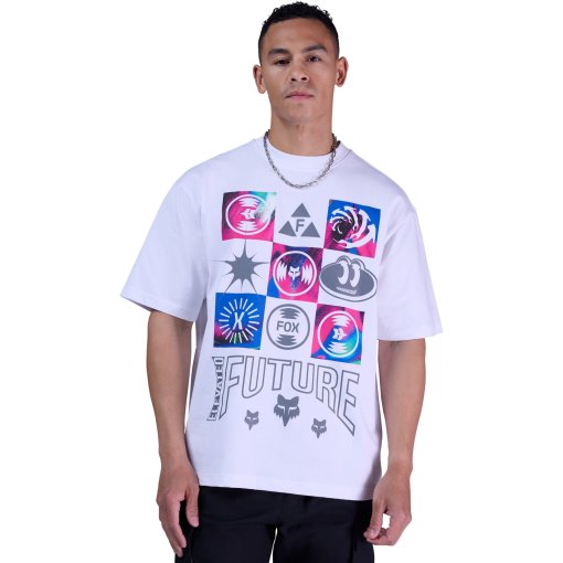 Photo produit de FOX T-Shirt Homme - Image Cosmo Midweight Oversized - white