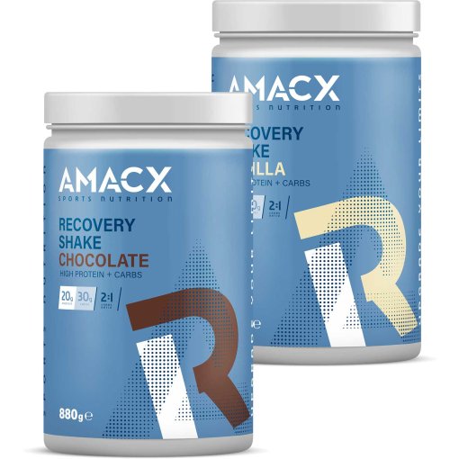 Produktbild von Amacx Recovery Shake - Eiweiß-Kohlenhydrat-Getränkepulver - 880g