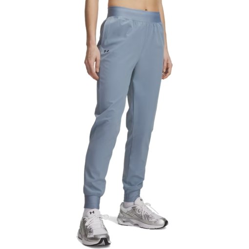 Picture of Under Armour UA Rival High-Rise Woven Pants Women - Blue Wind/Black