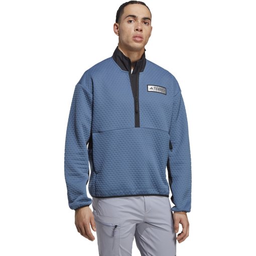 Photo produit de adidas Sweatshirt Homme - TERREX Utilitas 1/2-Zip Fleece - wonder steel HN5269