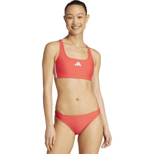 Foto de adidas Bikini Mujer - 3-Stripes V-Back - semi lucid red/white JW3735