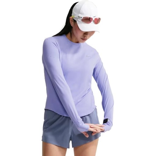 Productfoto van Nike Swift Dri-FIT UV Shirt met lange mouwen Dames - purple pulse HQ0503-580