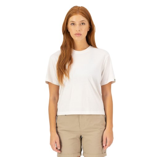 Photo produit de Mons Royale T-Shirt Femme - Yonder Merino Organic Cotton - vintage white