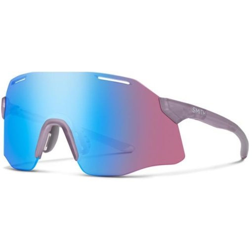 Photo produit de Smith Vert PivLock ChromaPop Lunettes - Matte Meteorite Crystal - Low Light Rose Blue Mirror | Clear