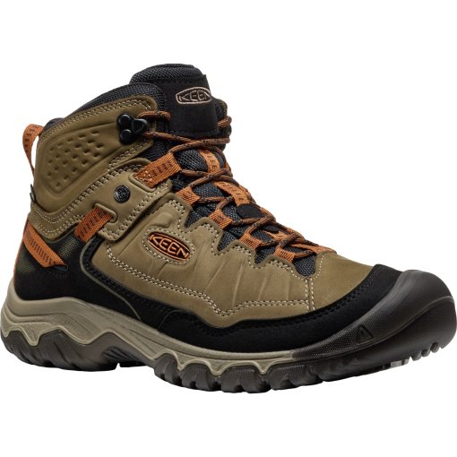 Photo produit de KEEN Chaussures de Randonnée Homme - Targhee IV Mid Waterproof - Sea Turtle/Roasted Pecan