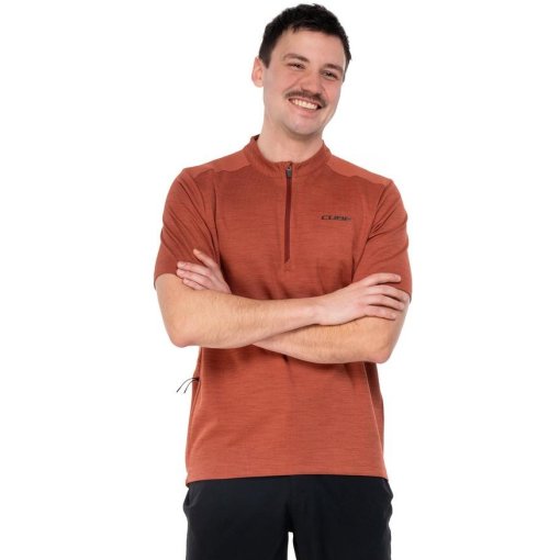 Immagine prodotto da CUBE Maglia a Maniche Corte Uomo - CMPT Half Zip - rosso