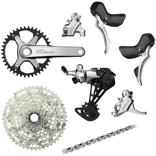 Productfoto van Shimano CUES U6000/U6030 Schakelgroep - 1x10-voudig | Polished Silver Edition - 40 Tanden