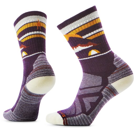 Produktbild von SmartWool Light Cushion Mountain Moon Crew Wandersocken Damen - L90 purple iris