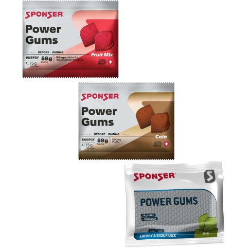 Immagine prodotto da SPONSER Power Gums - gomme da masticare alla frutta energetiche - 75g
