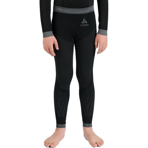 Photo produit de Odlo Caleçon Long Enfant - Performance Warm - black - odlo graphite grey