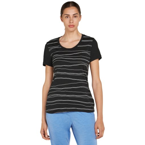Foto de Icebreaker Camiseta Mujer - Merino 150 Tech Lite Scoop Sea of Summits - Negro