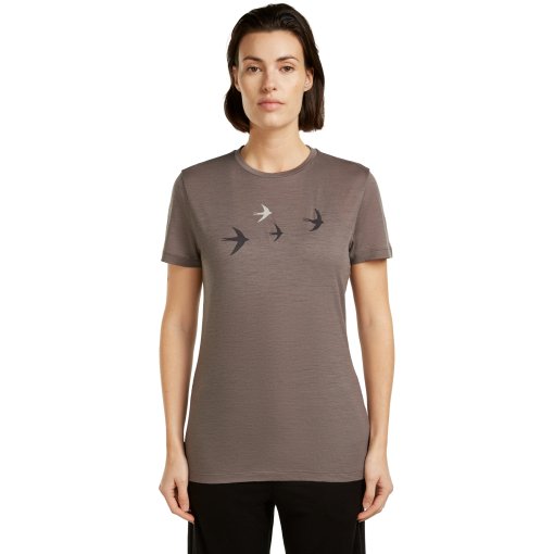 Foto de Icebreaker Merino 150 Tech Lite Bird Transit Camiseta Mujer - Porcini