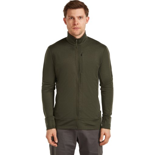 Photo produit de Icebreaker Merino 260 Quantum Veste zippée à manches longues pour homme - Dark Loden