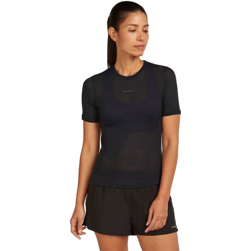 Produktbild von Icebreaker Merino 75 Cool-Lite™ Featherlight™ Crewe T-Shirt Damen - Schwarz
