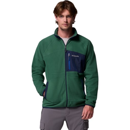 Immagine prodotto da Columbia Giacca in Pile Uomo -  Fast Trek Overlay Full Zip - Rain Forest/Collegiate Navy