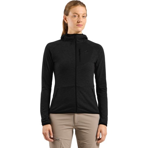 Foto de Odlo Mid Layer con Capucha Mujer - Ascent - negro