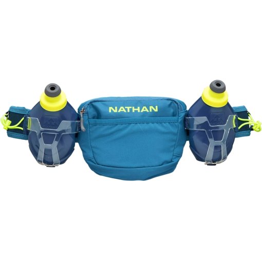Photo produit de Nathan Sports Sac Banane d’Hydratation  - TrailMix Plus 3.0 - Deep Blue/Safety Yellow
