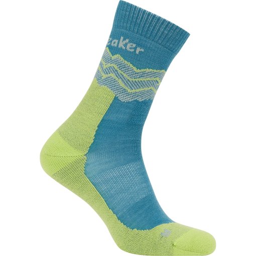 Produktbild von Icebreaker Merino Hike+ Medium Socken Crew Across the Peaks Herren - Topaz/Peridot/Seaglass